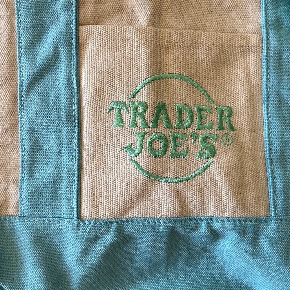 NWT Trader Joes Mini Pastel Canvas Tote Bags 3 Spring Colors Lot Of 11 Pc - Picture 10 of 11